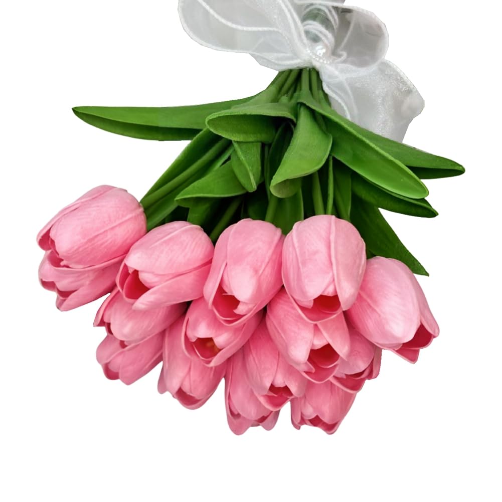 CTRLZS Artificial Tulip Flowers, Bouquet, 15 Artificial Tulip Flowers, Valentine'S Day Gift B
