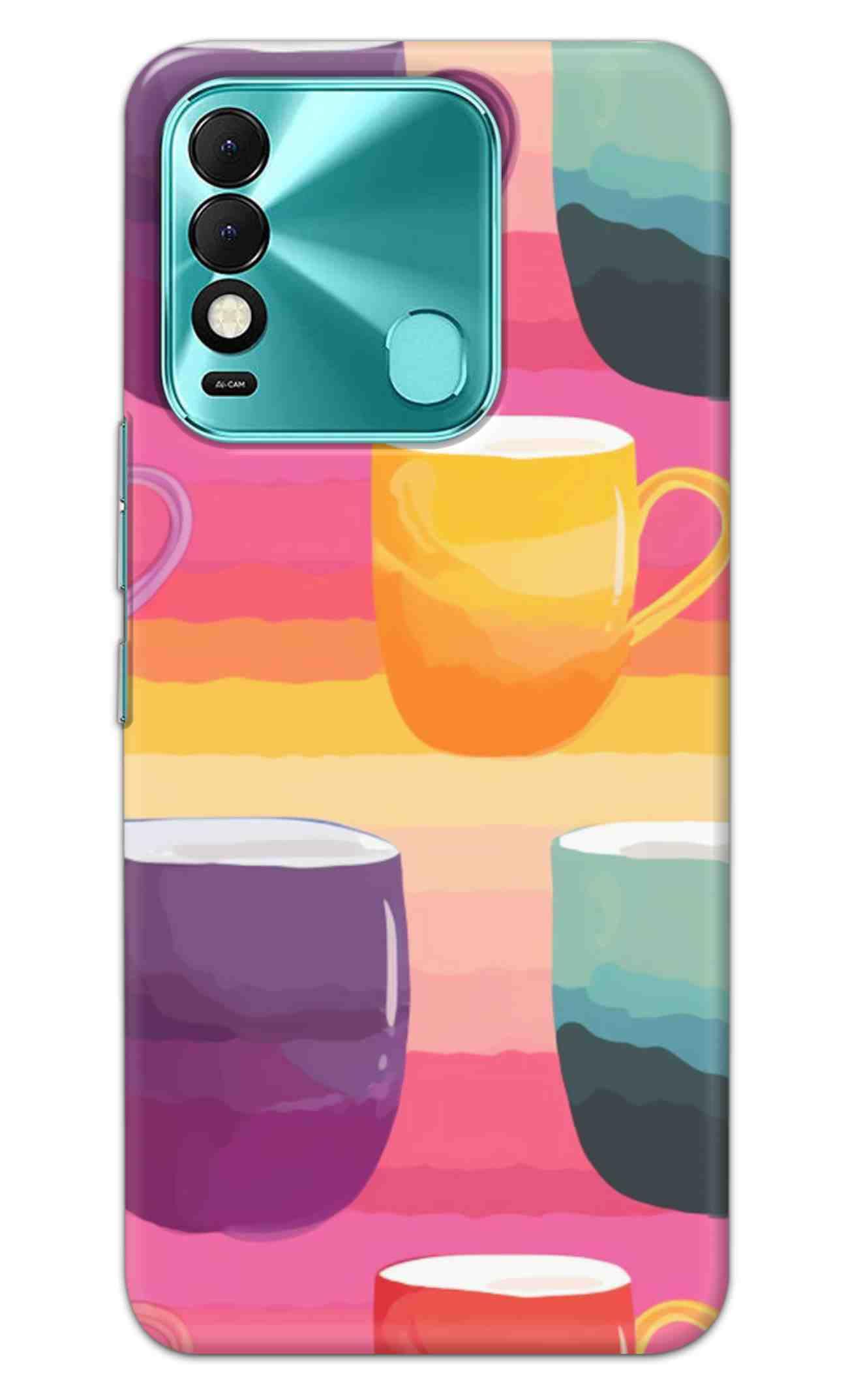 NDCOM for Tecno Spark 8 Back Cover Morning Coffee with Circular Epicurean Delight Printed Hard Case