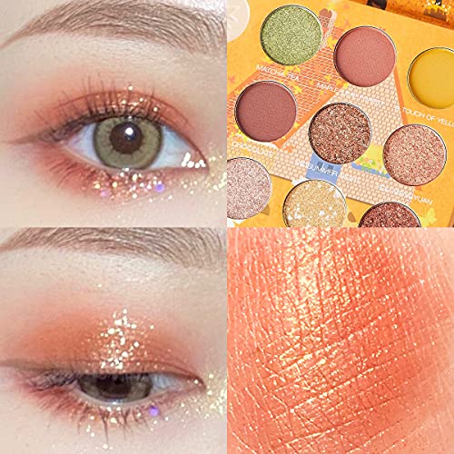 Lamuseland Matte Shimmer Eyeshadow Pallete Long Lasting Glitter Bulk Eye Shadow 12 Colorful High Pigmented Makeup Gift Set For Women Girls (La5002 Maple Leaf) #TOP3