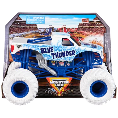 Monster Jam Camión Monster Blue Thunder a Escala 1:24 miniatura 1