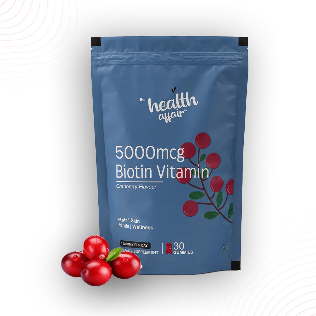 See full amazon price history chart for The Health Affair 5000mcg Biotin Vitamin Cranberry flavoured Gummies (30N) | Gluten-Free, Vegan, Organic | Hair, Skin & Nail Support | Enhanced with Vitamins A, B9, C, D3 The Health Affair 5000mcg Biotin Vitamin Cranberry flavoured Gummies (30N) | Gluten-Free, Vegan, Organic | Hair, Skin & Nail Support | Enhanced with Vitamins A, B9, C, D3 (B0D56GL3V2) Amazon Price History, Amazon Price Tracker