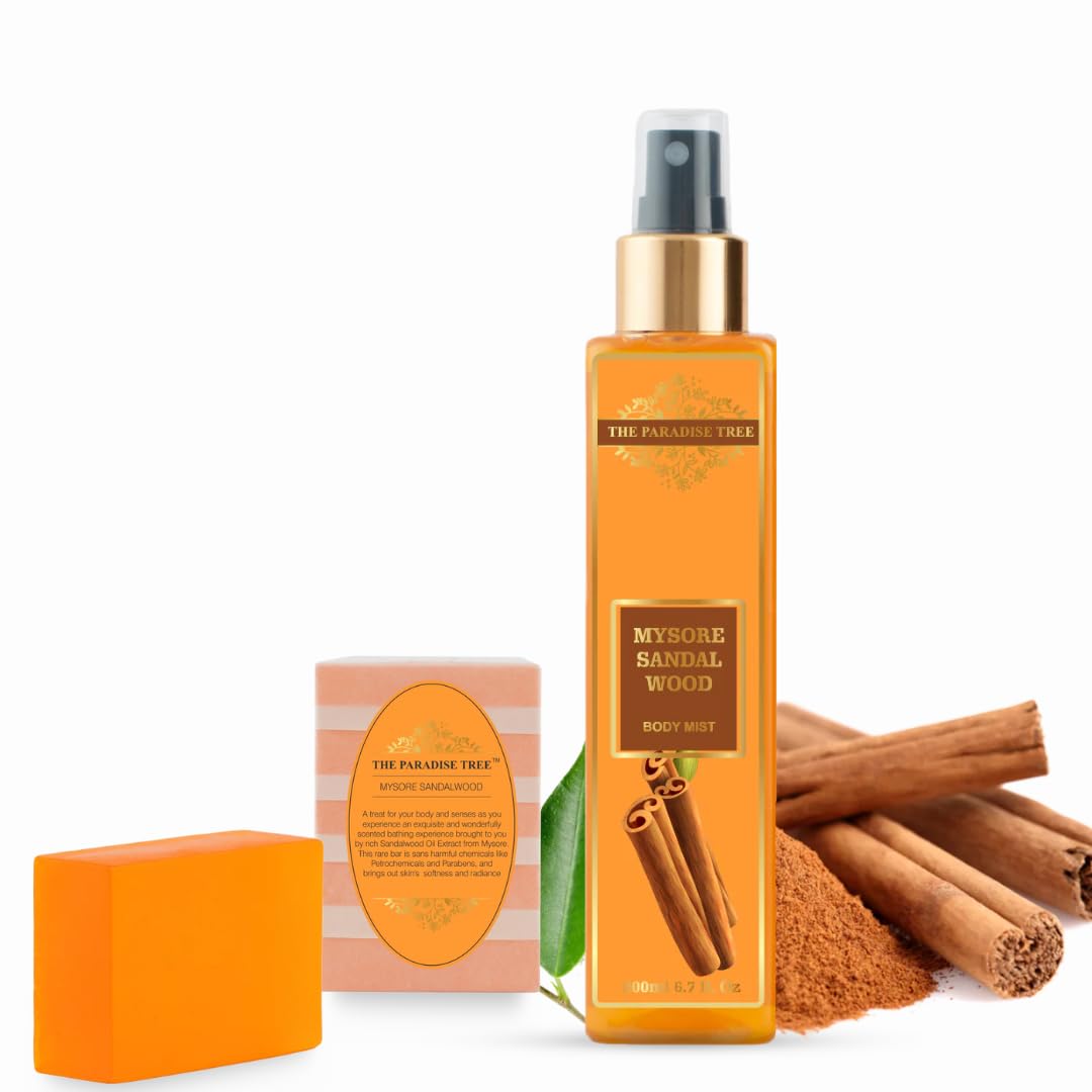 The Paradise Tree Mysore Sandalwood Body Care Combo – Body Mist & Soap – Luxurious Skincare Set-image-15