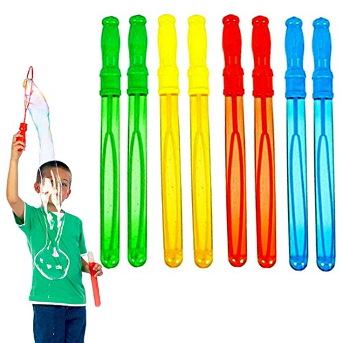 Dazzling Toys Big Bubble Wand Assortment - Super Value Pack of Summer Toy Party Favor (6 Pack)