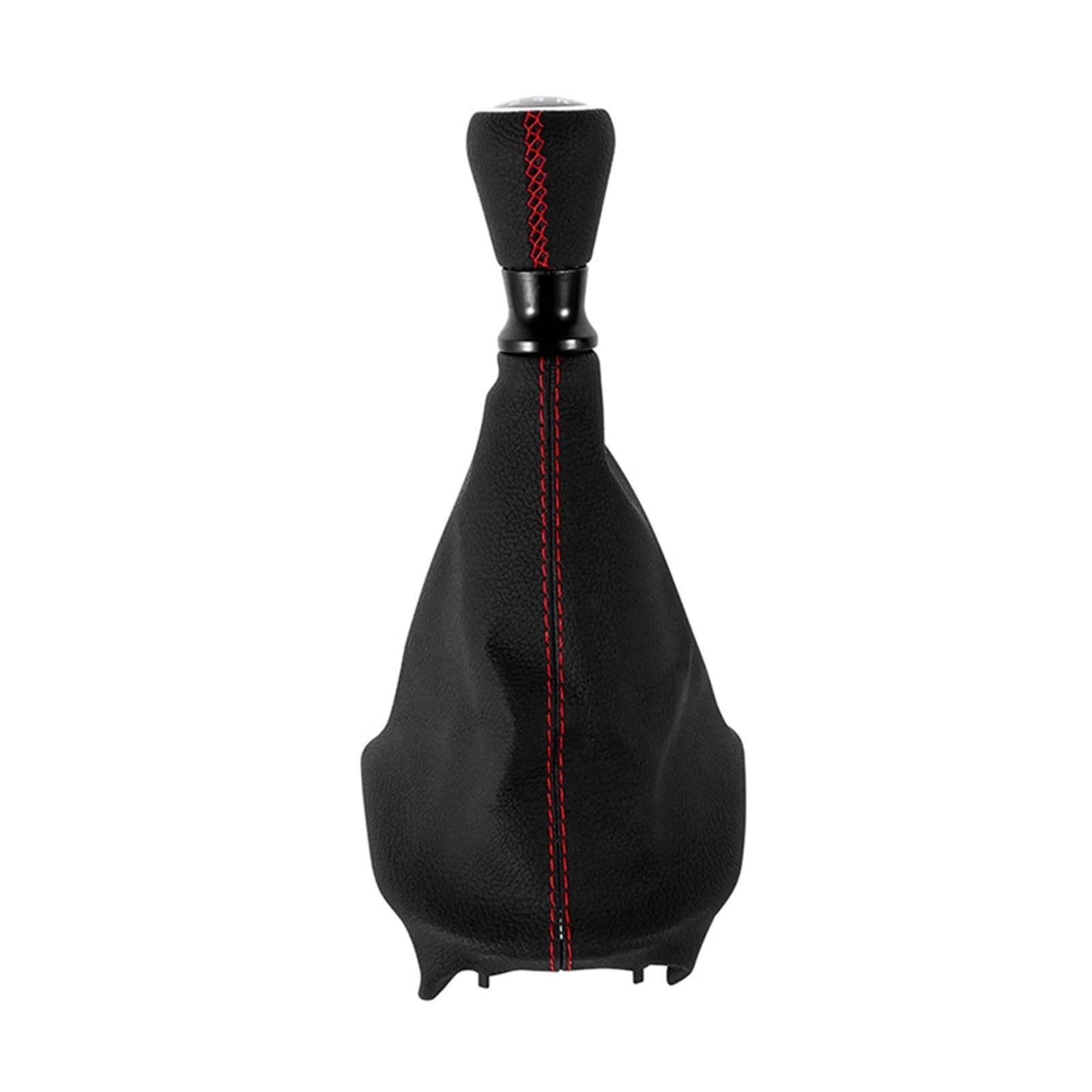 Mkgkacvcpt Red Line Manual Shifter Knob For 307 207 406 With Leather Dustproof Cover 5 Speed Interior Parts Car/Gear Head/Shift/Knob Lever(Red Line)