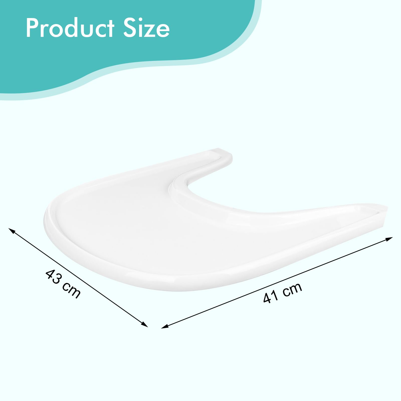 Vassoio compatibile con Stokke Tripp Trapp, tray accessori per seggiolone, per il bambino 6-36 mesi, facile da assemblare, al 100% senza BPA, bianco