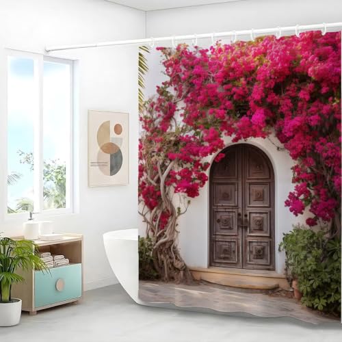 Rideau de douche imperméable 100x180 avec 12 crochets inclus - 4