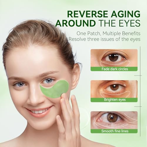 BREYLEE Aloe Vera Eye Masks– 60 Pcs - Puffy Eyes and Dark Circles Treatments – Look Younger and Reduce Wrinkles and Fine Lines Undereye, Improve and Firm eye Skin - Pure Natural Material Extraction