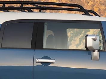 Rvinyl Pillar Post Pre Cut Window Trim Kits in Matte Black Compatible with Toyota FJ Cruiser 2007-2014 - Adhesive Backs