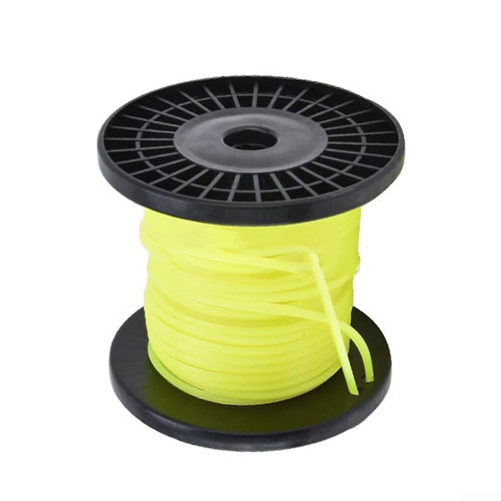 Fil de nylon carré 3 mm x 100 m Jaune pour débroussailleuse gazon entretien jardin
