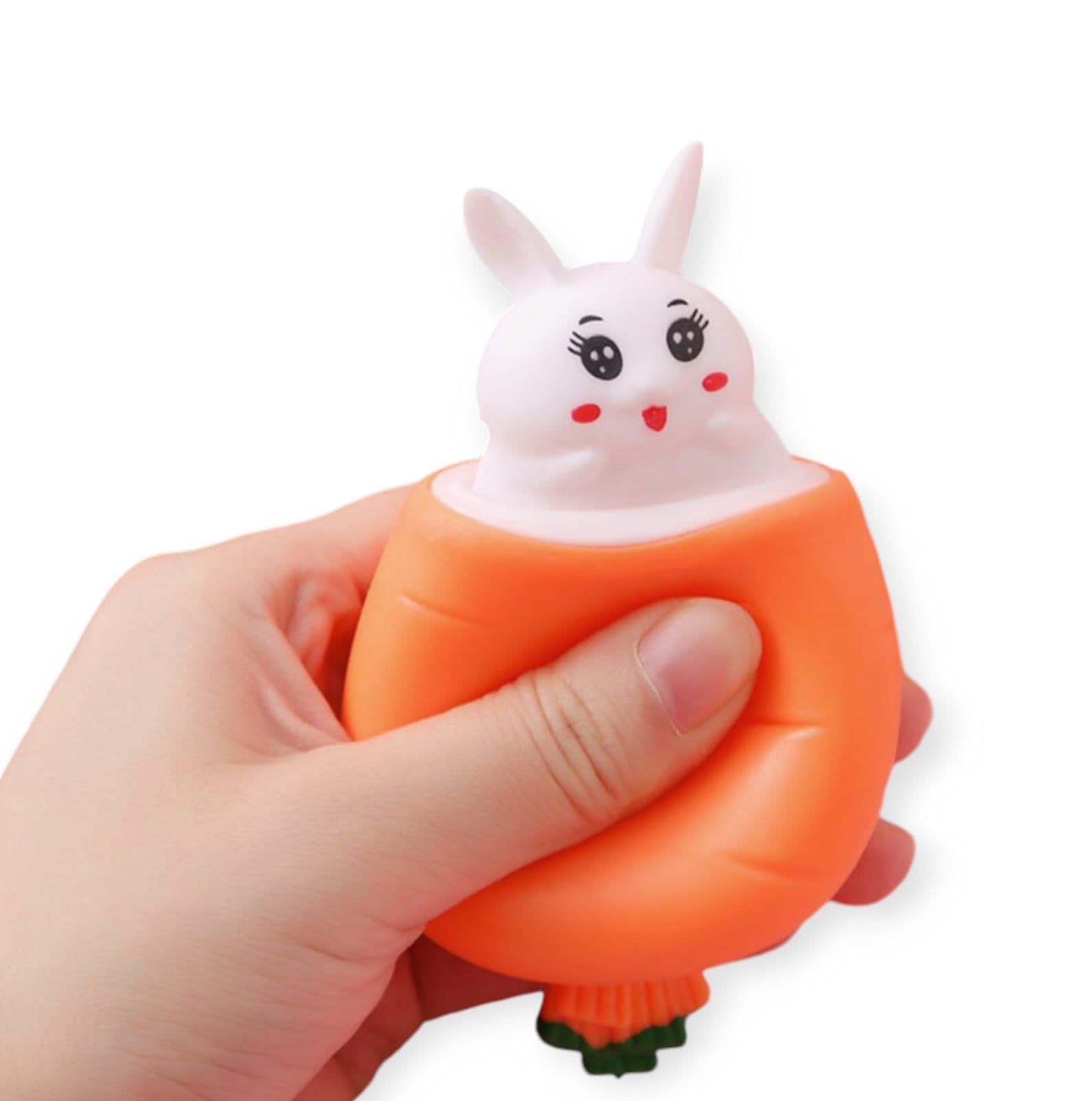 AGC Toys for Kids, Bunny in A Carrot Squishy Toy Squeeze Bunny Stress Ball Fidget Toy Stress Reliver Anixiety Removal Toys for Kids Birthday Gifts Party Favors (Pack of 1) (Color-Orange, White) (B0DFQ4THHG) Amazon Price History, Amazon Price Tracker