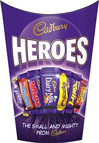 Cadbury Heroes Schokoladenmix köstlich cremige Schokolade im bunten Mix vielfältige Mischung aus feinsten Süßigkeiten perfekt zum Teilen!