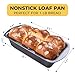 HONGBAKE 3 Pack Loaf Pan Set, 8.5 x 4.5 Inches With Wide Grips Nonstick Bread Tin, 1Lb Perfect for Homemade Baking, Grey