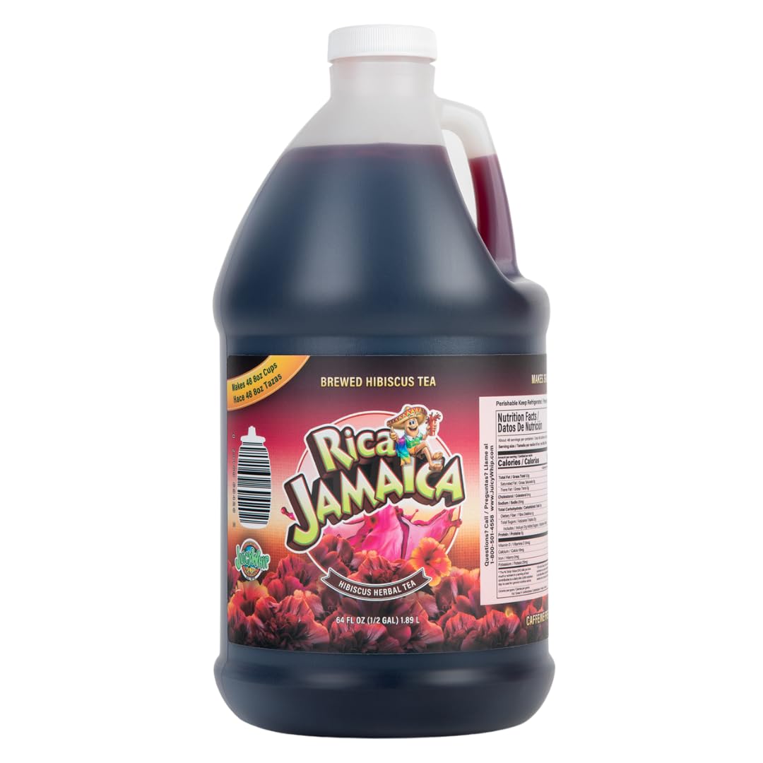 Rica Jamaica Drink Mix - 64 Fluid Ounce Concentrate - Makes 3 Gallons - Aguas Frescas