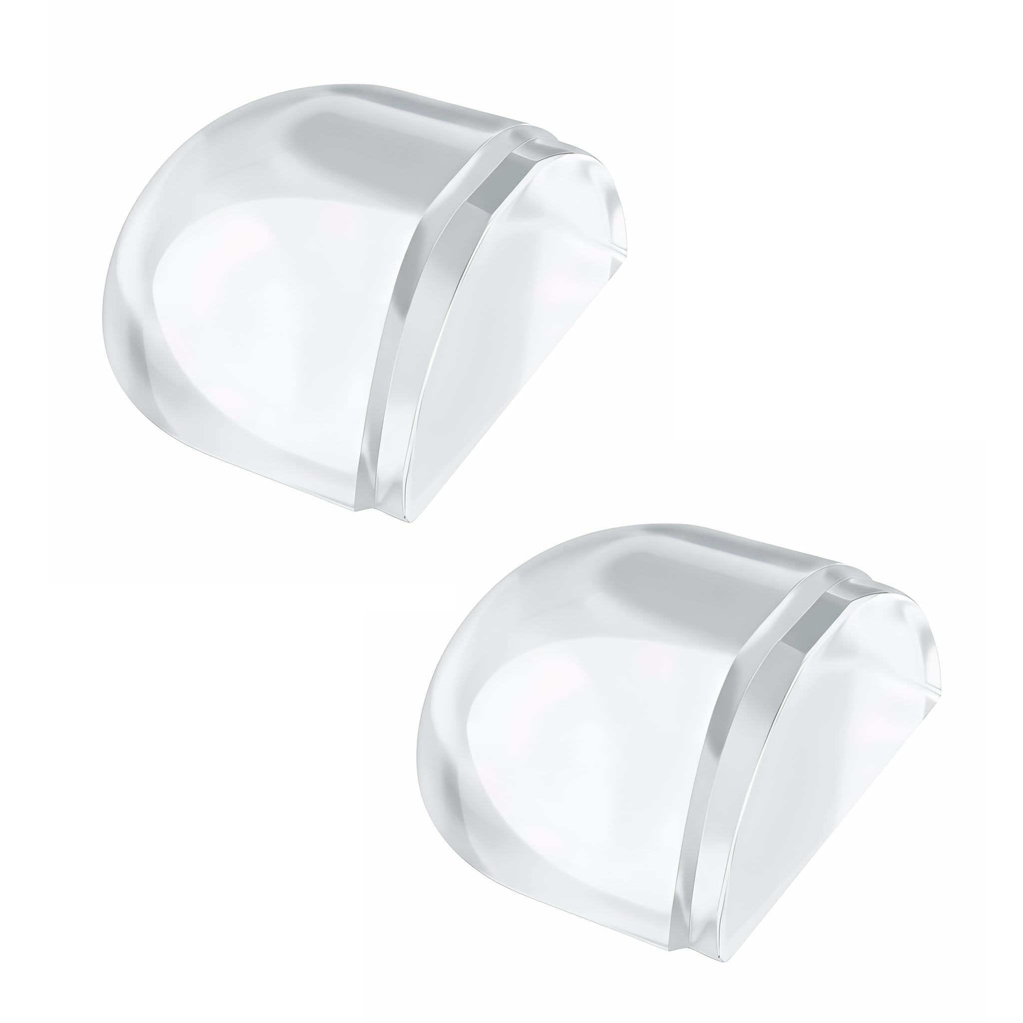 Set of 2 Clear Silicone Floor Door Stoppers, Clear Self Adhesive Door Stoppers, Self-Adhesive Wall Protectors, Noise-reducing Buffers for Home, Office, Kitchen and Bedroom – Quiet Doors Guard