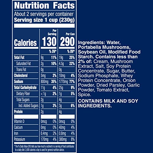 Image of Progresso Vegetable Classics, Creamy Mushroom Canned Soup, Gluten Free, 18 oz.