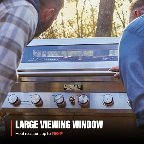 Image of Monument Grills Denali Series, 6+1 Convertible Natural Gas Smart bbq Grill, 6 Burners & 1 Side Burner Stainless Steel Denali 605 with Smart Technology, Knob Controls (Without Conversion Kit)