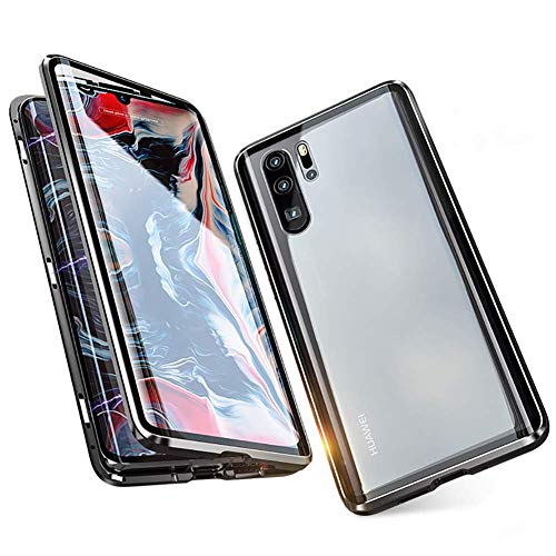 BETTERSHOP Coque magnétique Couleur Noir, Shock-Absorption et Anti-Rayures, Housse Case Cover Transparente Antichoc, HD Clair Protecteur Compatible avec Huawei p30, [QI-CERTIFIÉ]