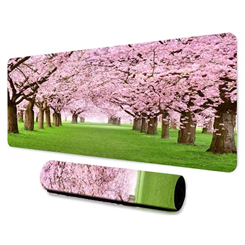 Tapis de souris de jeu fluide Sakura 80x30cm avec base antidérapante en caoutchouc
