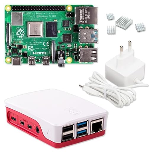 Raspberry Pi 4 4 GB Starter Kit | 5 V 3 A USB-C | Alloggiamento | Dissipatore di calore | Raspberry Pi 4 Model B 4 GB RAM