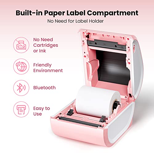 Image of Shipping Label Printer 4x6 with 500 Sheets 3 Inch Golden Star Holographic Thermal Labels, Thermal Label Printer for Small Business, Shipping Packages, Home, Office