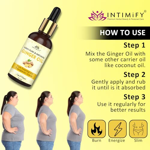 Image of INTIMIFY Ginger Oil For Weight Loss Belly Fat, Fat Loss Oil (30 ml)