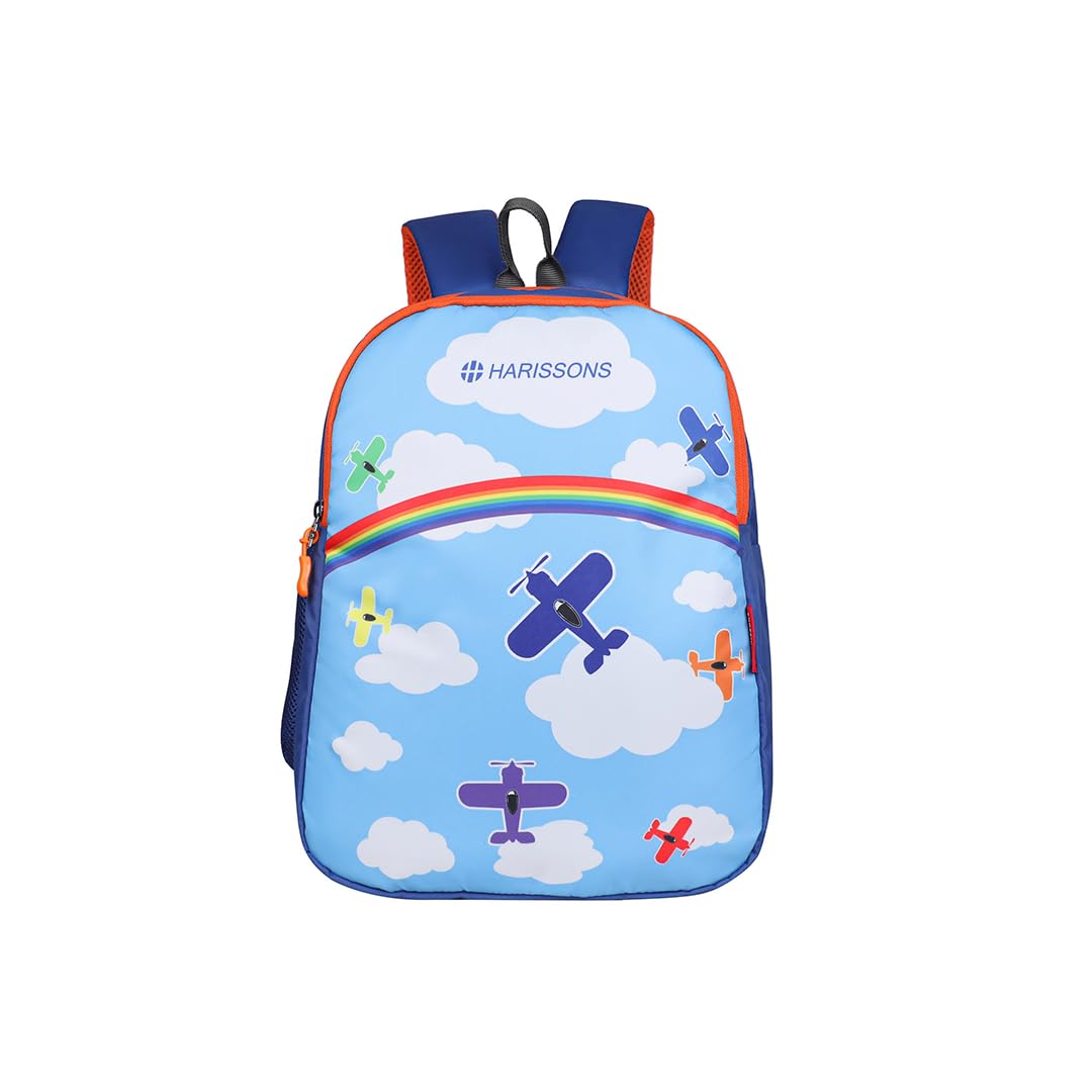 harissons Waterproof School Bag for Kids | Backpack for Boys & Girls with 2 Main Compartments, Front Pocket, Bottle Holder, & Padded Shoulder Straps-picture-23