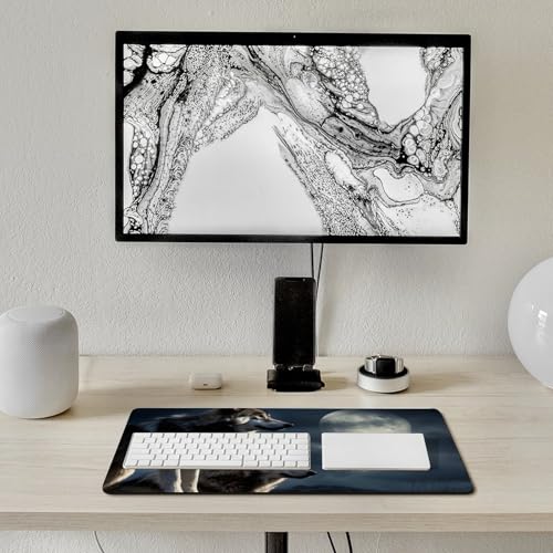 Night Wolves Desk Pad Large Desk Protector 24 x 12 pulgadas miniatura 7