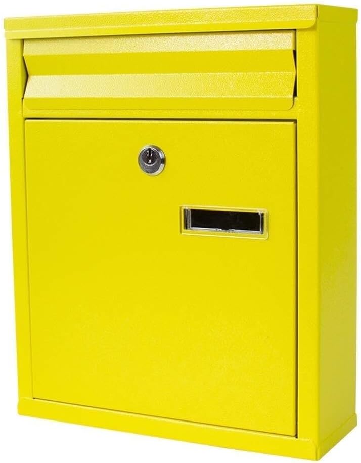 Wall Mount Letterboxes Postbox for Outside Villa Rainproof Post Box Wall-Mounted Outdoor Mailbox Trumpet Suggestion Box Creative European with Lock Letter Box
