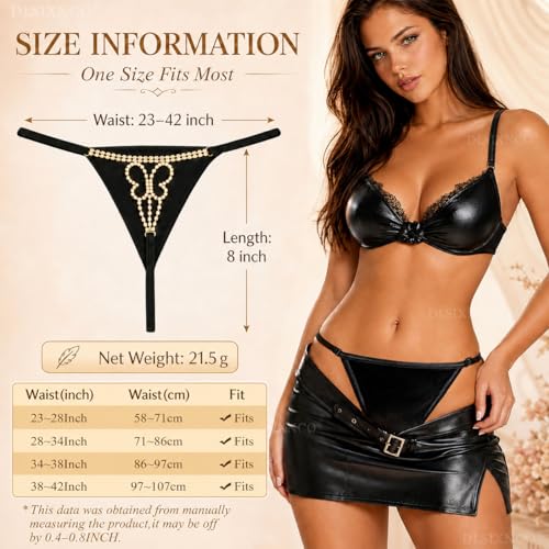 Image of Chain Thong Underwear for Women, Adjustable Rhinestone Panties | Adjustable waist strap, rhinestone chain design, G string underwear style, sparkly body jewelry for party clubwear outfits