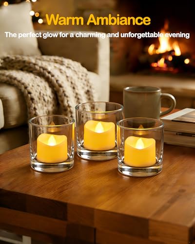 Image of Gmnee 24Pcs Tea Lights Battery Operated, 200+Hours Small LED Candles | Flameless Tealights Candles for Christmas, Wedding, Party, and Halloween Decoration (Battery Included)