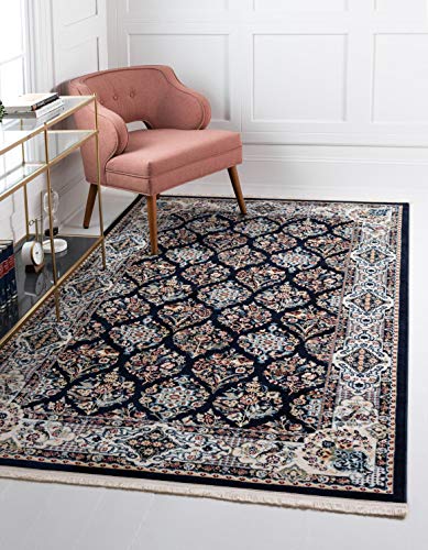 Tapete decorativo rectangular 245x305 cm azul y beige