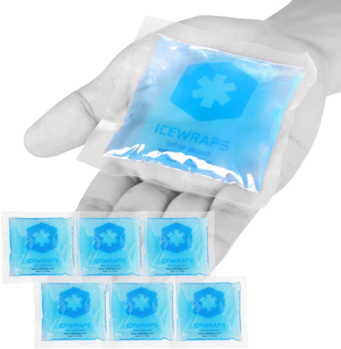 ICEWRAPS 3"x3" Mini Reusable Gel Ice Packs Hot Cold Pack