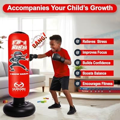 Marwan Sports Punching Bag for Kids with Boxing Jamaica | Ubuy