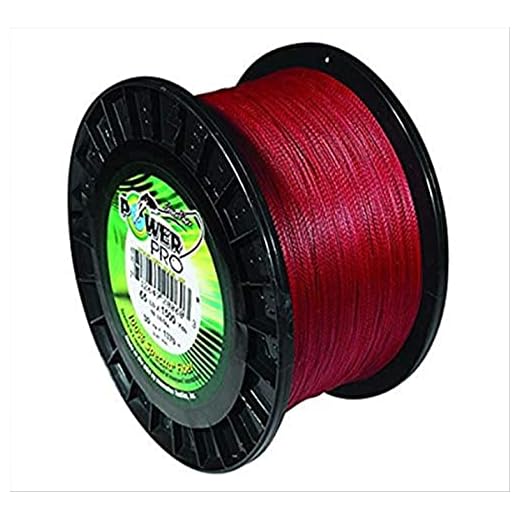 PowerPro Power Pro 21100150500V Braided Spectra Fiber Fishing Line, 15 Lb/500 yd, Vermilion Red