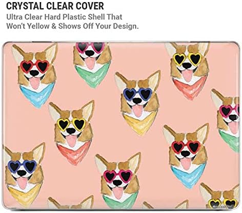 Skinit Case + Skin Compatible with MacBook Pro 15in (2016-19) - Bouffants and Broken Hearts Corgi Love Design
