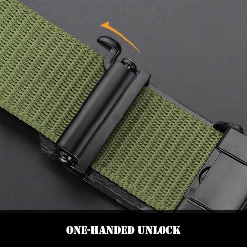 Men's Military Tactical Belt, 1.5" Utility Nylon Web Waist Work Belt for Men with Quick Release Buckle2