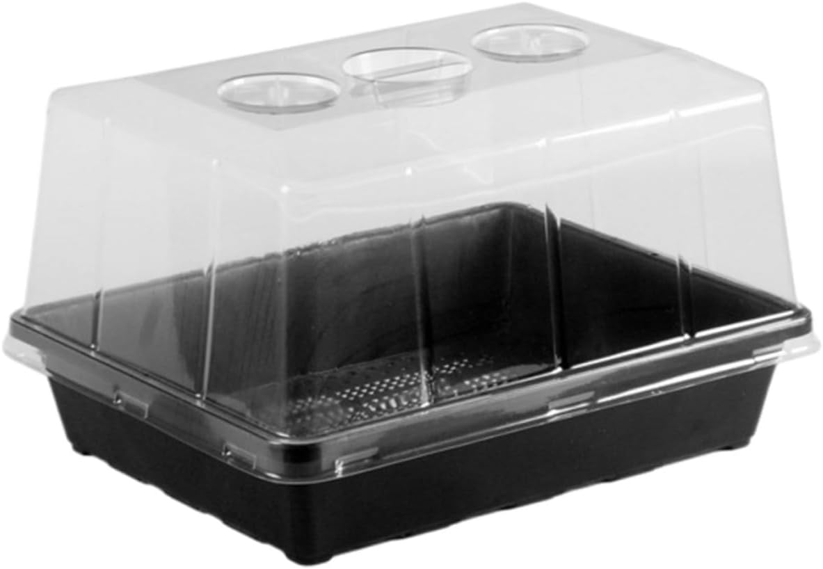 HANABASS 1set Plastic Nursery Tray with Humidity Dome for Garden Plants Thick Plant Flat Tray for Germination and Starter Growth for Greenhouse Use