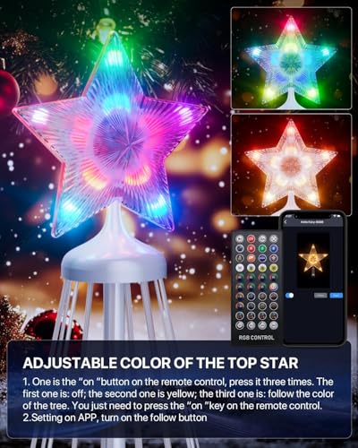 Lphianx 9Ft Lighted Christmas Tree, 265 RGB LEDs - image 6