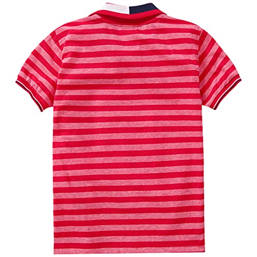 Camisa Polo listrada, Marisol, Meninos, Vermelha, 4