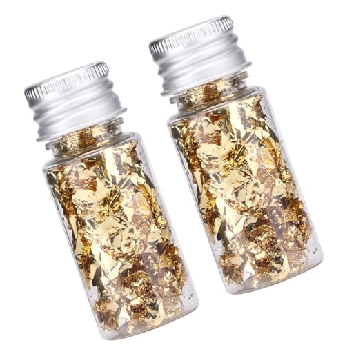 La mejor selección de Pan de oro Top 5. 47 Hojas de Oro Comestibles, Hojas de Oro para Arte, Decorativo de Lámina de Oro, 2 Piezas Embotelladas, Multifunción para Decoración de Postres y Alimentos, Manualidades