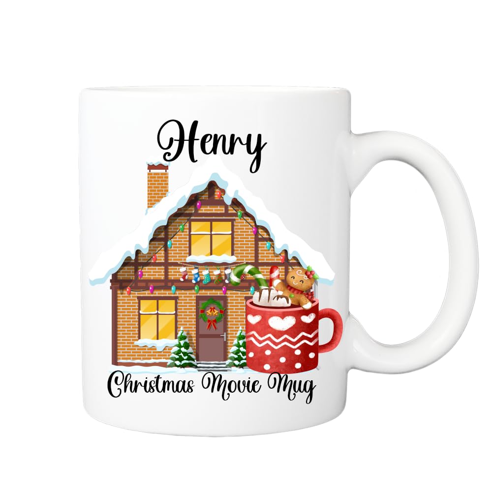 Personalised Christmas Movie Mug, Xmas Gifts, Mugs for Movies, Custom Mug for Christmas, Holiday Season Gift Mug, Secret Santa Gift, Christmas hot Chocolate Cup, Xmas Mug (Design 1)