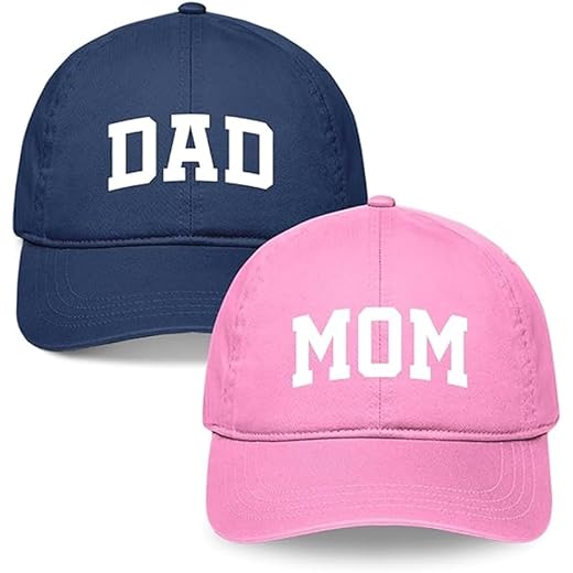 Mom Dad Cap Set - Pregnancy Photo Shoot Prop (Pack of 2)