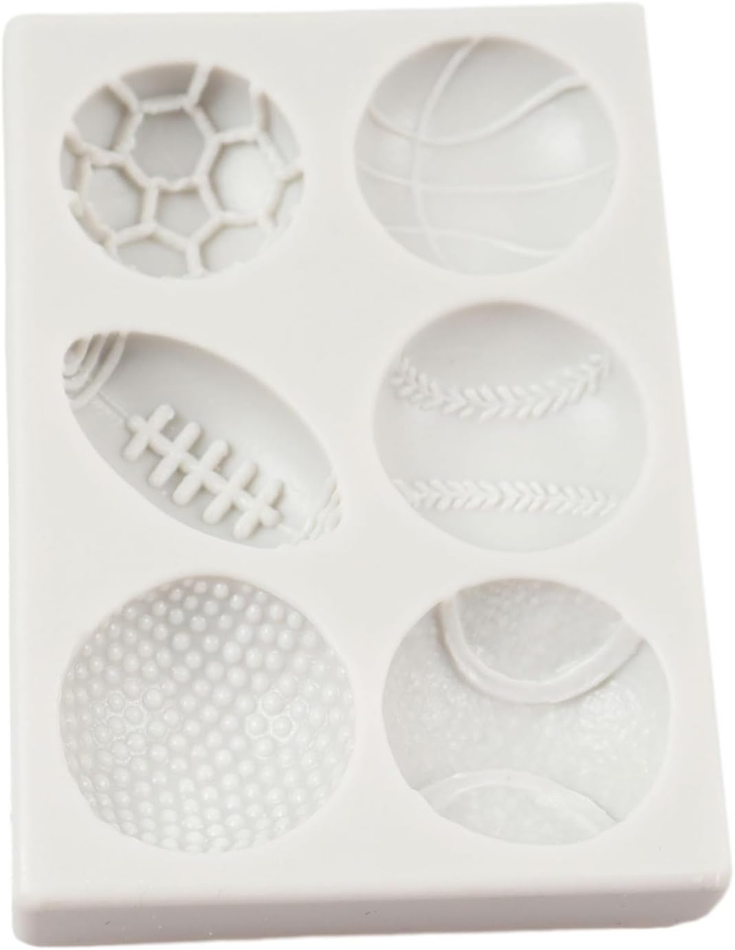 Sports Ball Fondant Mold Football Baseball Basketball Rugby Tennis Silicone Molds For Chocolate Cake Decoration Cupcake Topper Candy Polymer Clay Gum Paste - Image 3