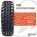 Ocelot Aurora 32x10x14 UTV Tires All Terrain, Durable 8-Ply Radial Construction and Non-Directional Tread, Thick Lugs for Diverse Terrain and Conditions - 32x10x14 ATV Tires