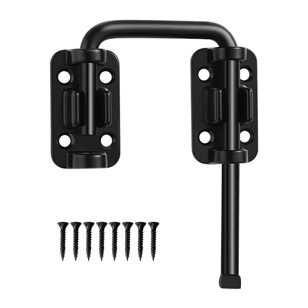 Patio Sliding Door Loop Lock,Stainless Steel Door Latch Lock with Screws for Window Barn Garden Fence Gate Shed Garage
