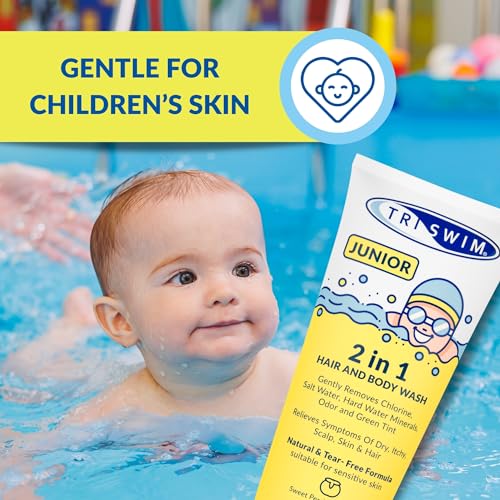 TRISWIM Junior After Swim Hair & Body Wash For Kids, Sweet Persimmon, 200 ml - Image 4