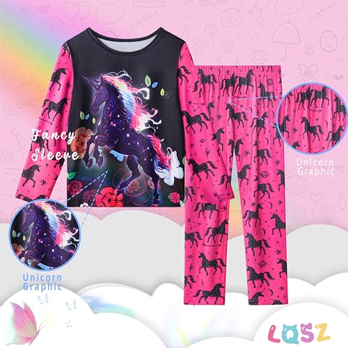LQSZ Girls Pajamas Toddler Girls PJs Sleepwear for Girls Size 2-12 Years2