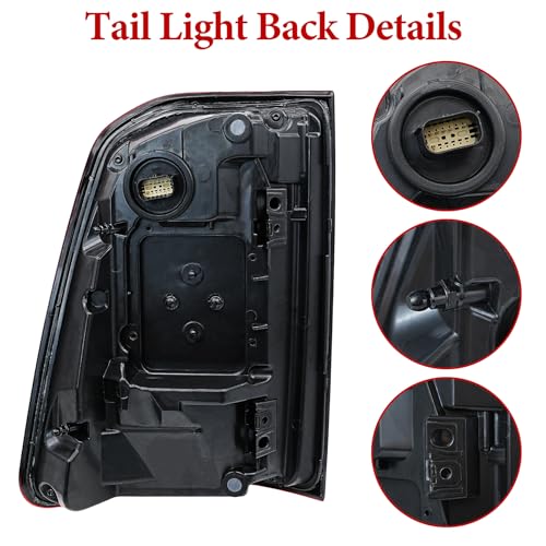 LED Tail Light Assembly Compatible With 2019-2024 Dodge Ram 1500 Without Blind Spot Model, Rear Brake Light Black Lens Tail Lamps Replaces# 68262530AH (Right Passenger Side) by LEVANLIGHT - Image 4