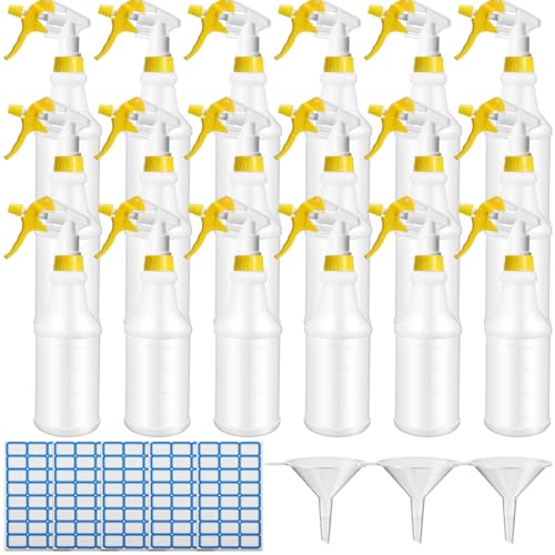 Eccliy 20Pk 16oz Spray Bottles,Cylinder,Yellow Spray Head