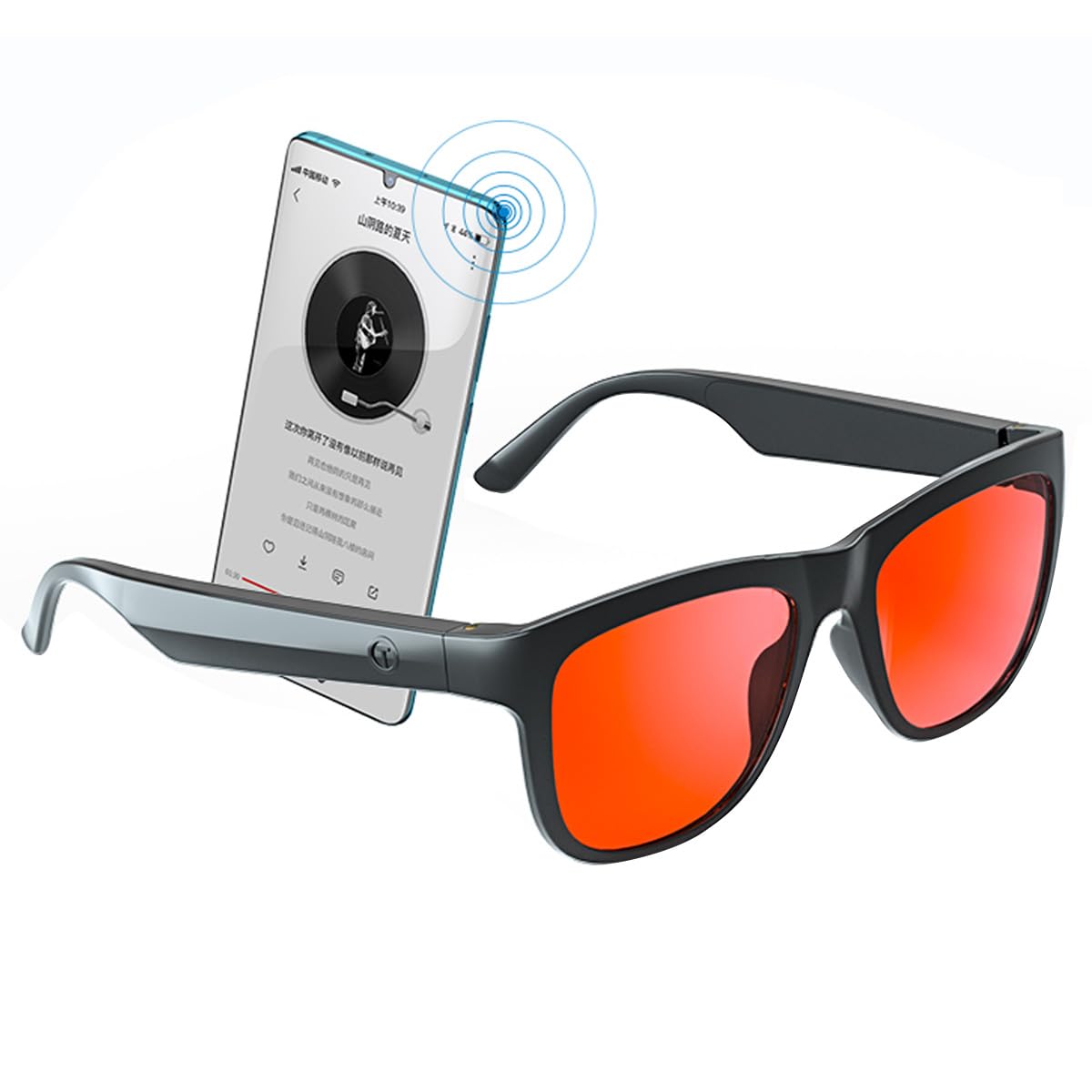 GS01 Smart Bluetooth Sunglasses, Audio Sunglasses With Speaker, UV400 Polarized lens, Open Ear Music, Touch Control